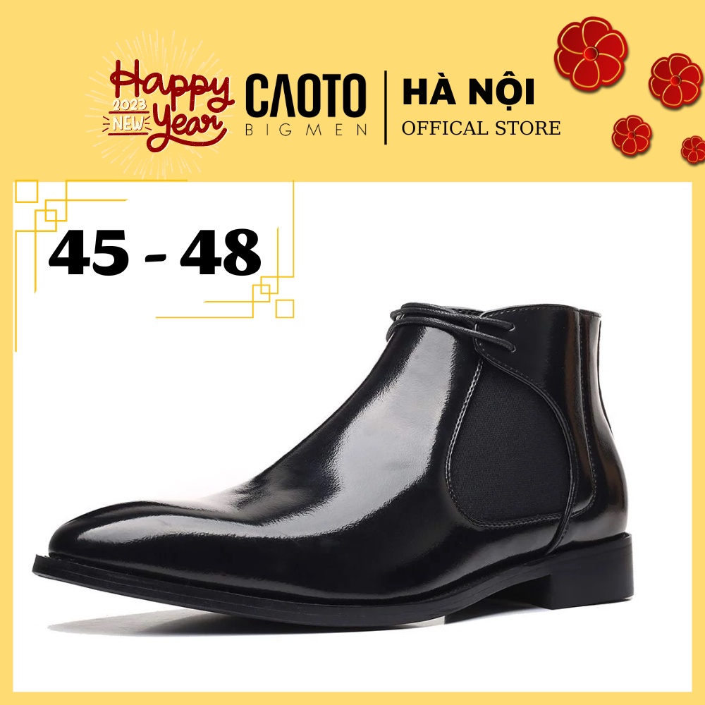 Giày Tây Chelsea Boot Đen Big Size - Giày Tây Big Size Men 27cm 28cm 29cm 30cm 31cm 32cm