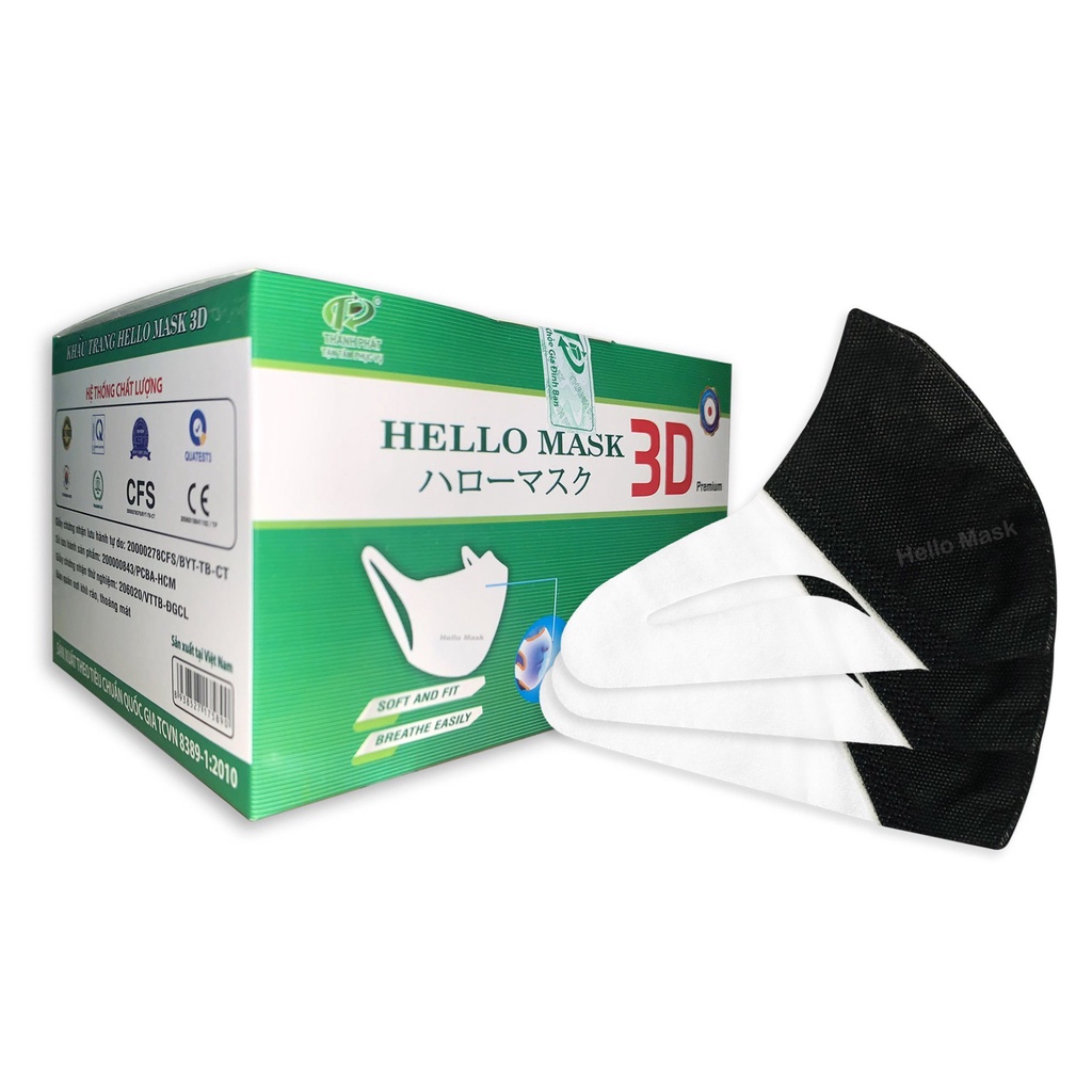 Khẩu Trang 3D HELLO MASK Công Nghệ Nhật Bản 50 Cái