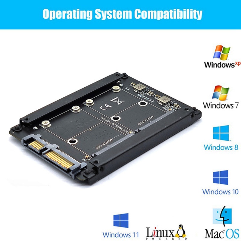 Card Mở Rộng SATA3.0 Sang MSATA 6Gbps Cho Windows Linux 10 OS