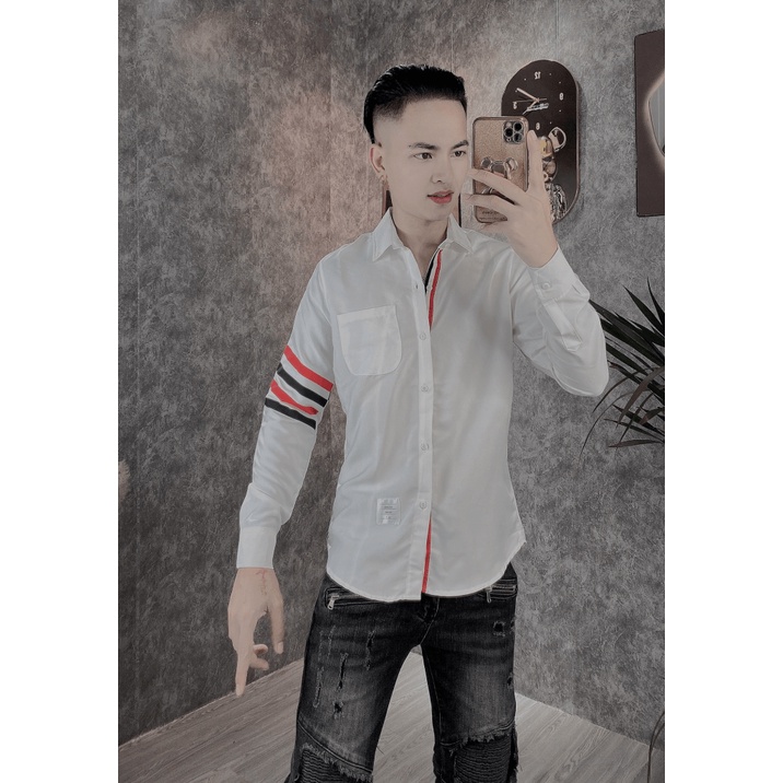 (FREE SHIP) SIÊU SALE SƠ MI NAM NỮ IN TD MẪU HOT THIẾT KẾ TAY DÀI ĐƠN GIẢN CÓ KẺ SỌC THOẢI MÁI KHI MẶC HOKO SHOP VALENTI