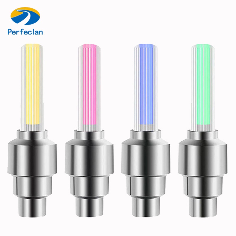 Perfeclan 2 Nắp Van Xe Đạp / Xe Máy / Ô Tô Có Đèn LED Nhấp Nháy