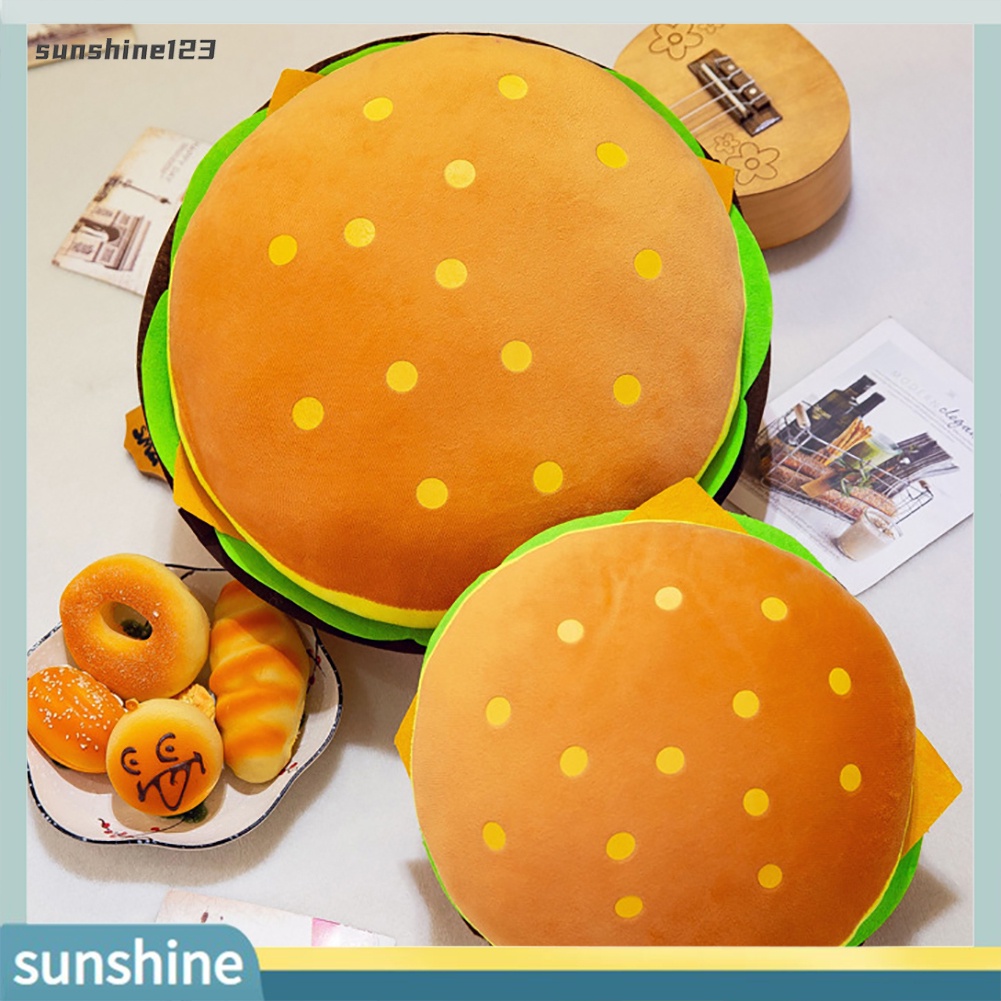 Gối Tựa Lưng Nhồi Bông Hình Bánh Hamburger Sunshine123