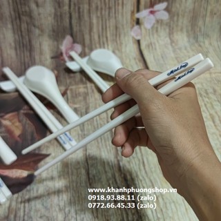 muỗng sứ, đũa sứ minh long - muỗng sứ, đũa sứ