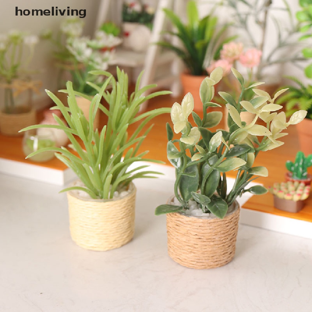 Mô Hình Chậu Cây Xanh Trang Trí Nhà Búp Bê Tỉ Lệ 1: 6