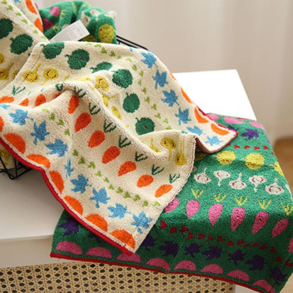 Khăn Lau Mặt Dày Dặn Thấm Hút Tốt Thân Thiện Với Làn Da Họa Tiết Hoạt Hình Thanh