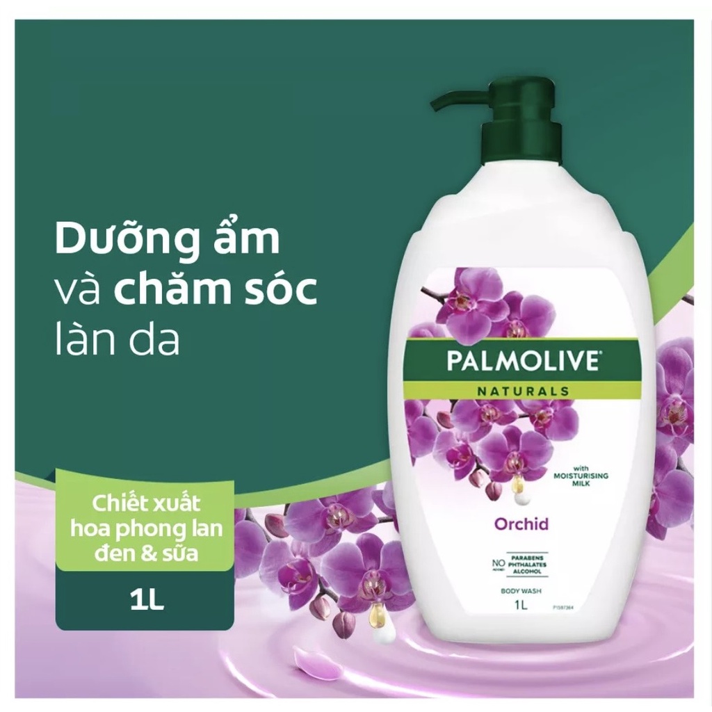 Sữa tắm Palmolive chiết xuất Sữa và Hoa Phong Lan Đen 1L