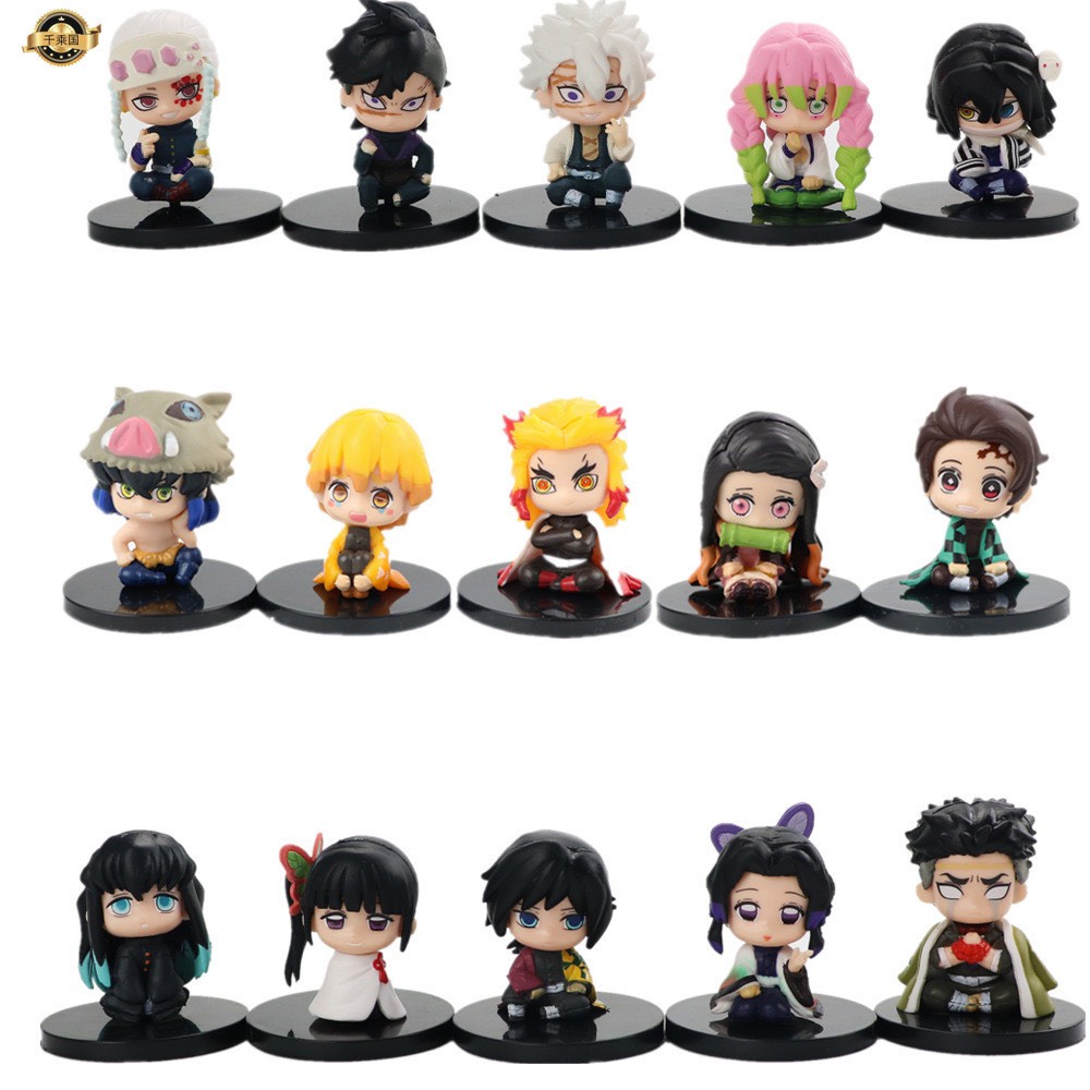 Mô hình Demon slayer: Kimetsu no Yaiba,  chibi cute trang trí để bàn, sưu tầm mô hình Anime dễ thương