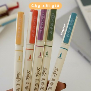 S55 - Bút viết calligraphy Soft Brush Sign Pen thư pháp hiện đại trang trí sổ bullet journal, tiêu đề, tựa bài