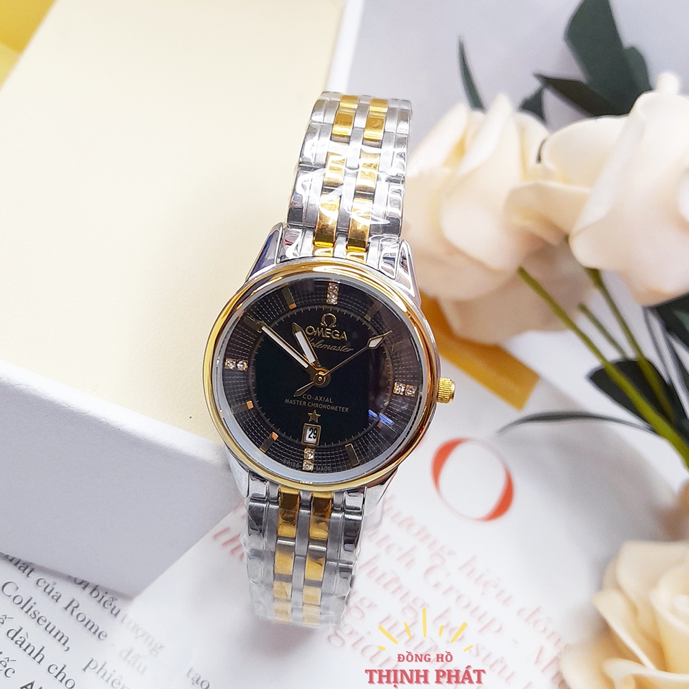 Đồng Hồ Nữ OMG Dây Thép Không Gỉ Kính Sapphire Chống Trầy Case 30mm