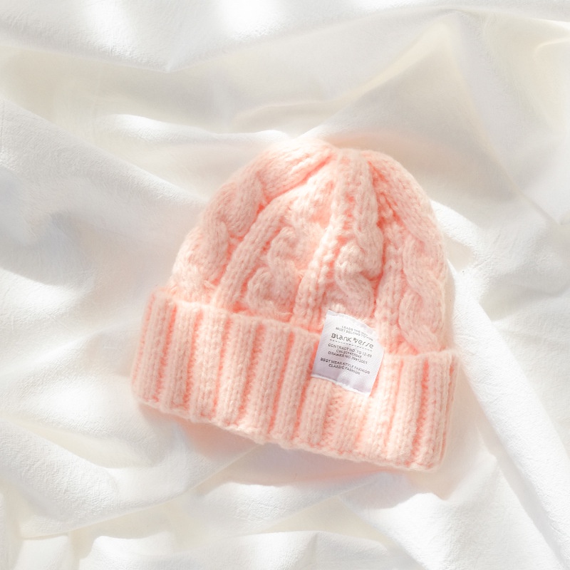Nón Mũ Len Unisex Tag Logo Kiểu Hàn Quốc