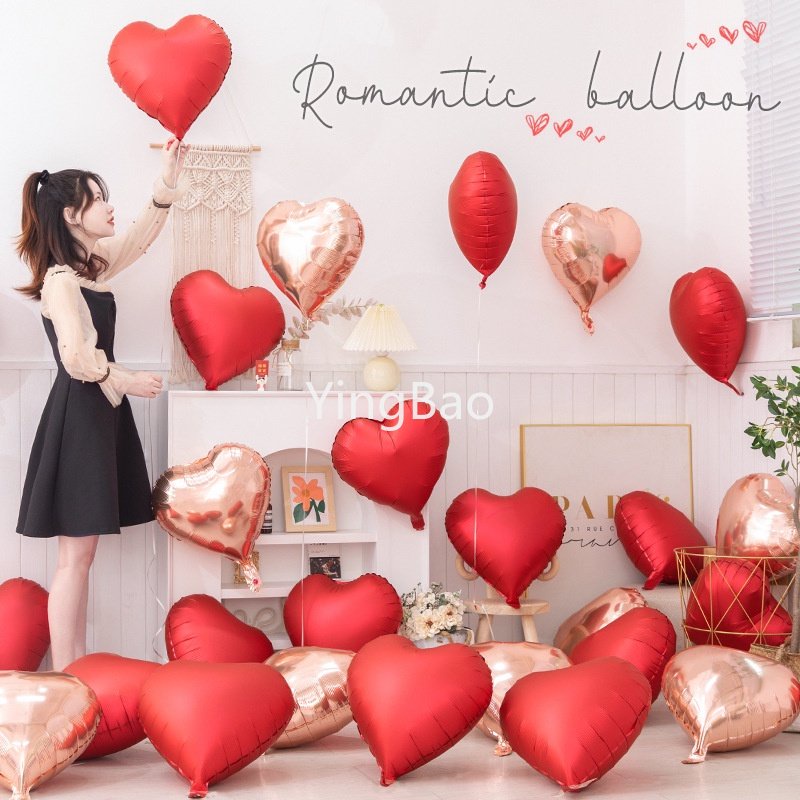Set 5 Bong Bóng Hình Trái Tim 18 "Trang Trí Tiệc Cưới / Sinh Nhật / Đính Hôn Lãng Mạn