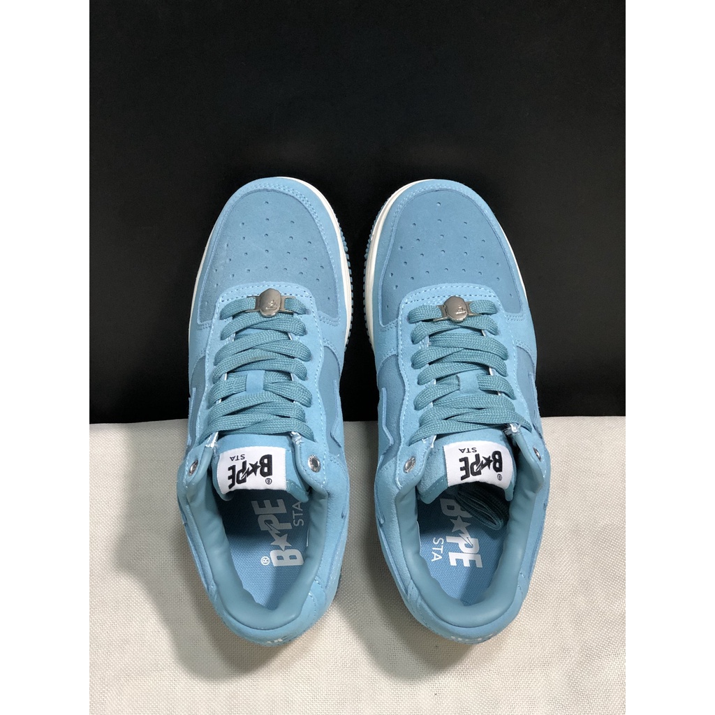 Giày Sneaker Bape STA Thời Trang Thường Ngày Cho Nam Và Nữ Morandi Visual Effect Blue