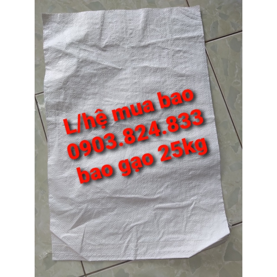 50 cái bao trắng đựng gạo 25kg