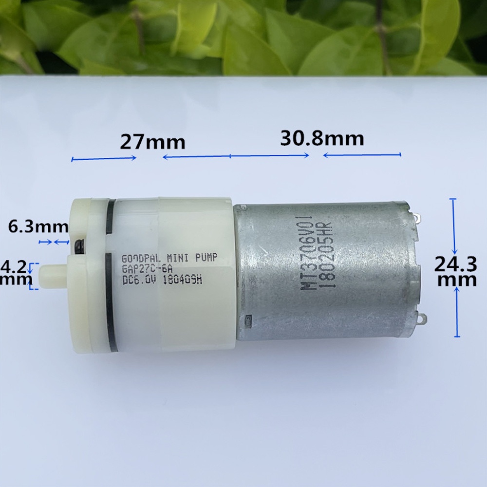 1 Máy Bơm Khí Mini DC 3.7V 5V 6V 370 Cho Bể Cá