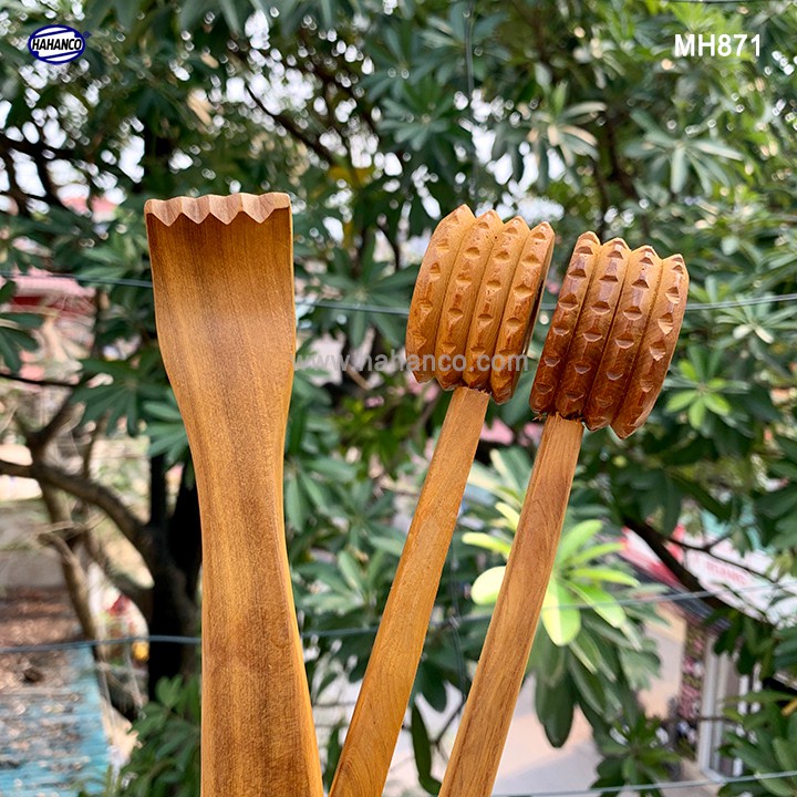 Cây đấm & gãi lưng  MH871 -HAHANCO đầu tròn bằng gỗ thơm