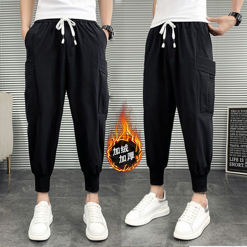 W Quần Skinny Nam Mùa Đông Vải Lông Cừu Ống Túm Cùng Phong Cách Ruffian Đẹp Trai cargo pants cargo pants nam quần hộp quần túi hộp cargo pant quần túi hộp nam quần túi nam quần hộp nam quần kaki túi kaki hộp