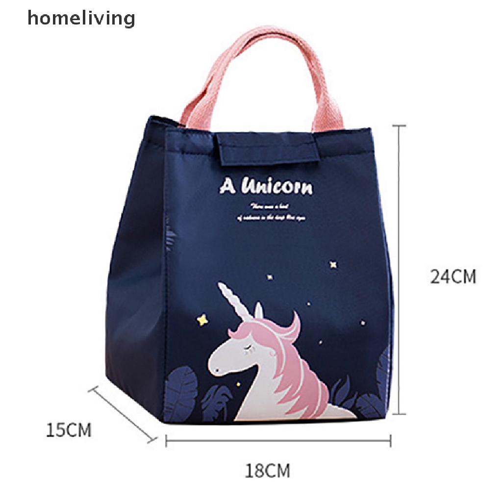 Túi Đựng Hộp Cơm Trưa Giữ Nhiệt Họa Tiết Hoạt Hình Dễ Thương