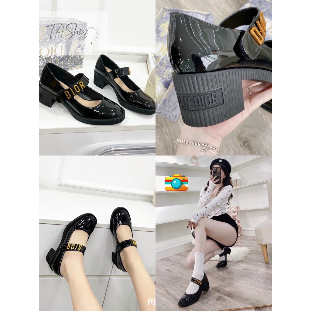 Giày Nữ Tiểu Thư Mary jane chữ Di or gót cao 5p Da Mềm Hàng Loại 1 QC Fullbox ,em này đi lên chân siêu sang chảnh luôn