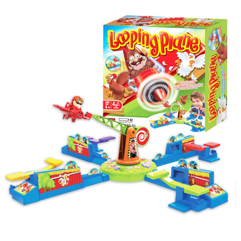 Đồ chơi board game looping piane máy bay tàn phá trang trại 4 người chơi vui nhộn B4KIDS - L17
