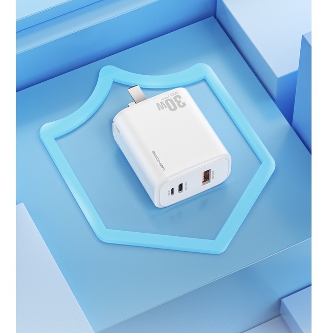 Củ Sạc Nhanh PD QC 3.0 30W tích hợp 3 cổng USB-C Dành cho mọi loại điện thoại 8/x/11/12/13/14 ,Cáp Sạc Nhanh