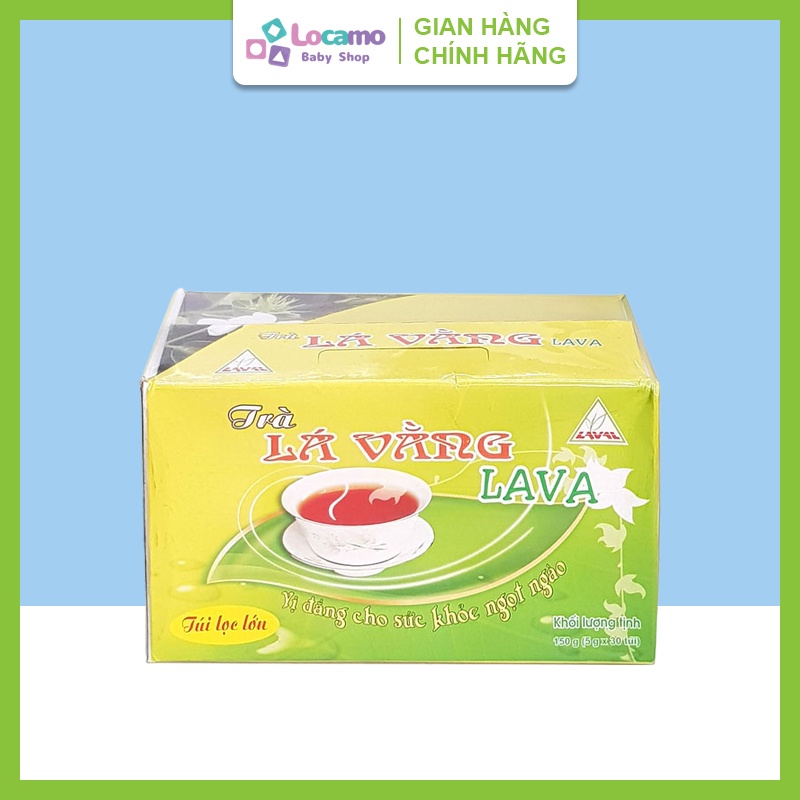 Trà Lá Vằng LAVA Làm ổn định huyết áp tiểu đường gan nhiễm mỡ Giúp thanh nhiệt giải độc mát gan ngừa mụn nhọt Hộp 30 túi