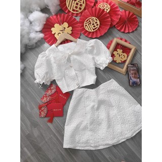 SET ÁO GẤM NƠ NGỰC