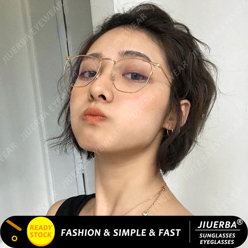 Kính Mát Gọng Vuông Kim Loại Chống Ánh Sáng Xanh Thời Trang Hàn Quốc