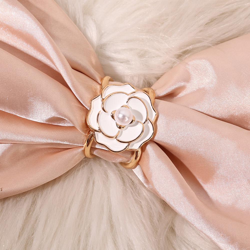 Ghim Cài Áo Hình Hoa Trà Đính Ngọc Trai Đa Năng Phong Cách Retro