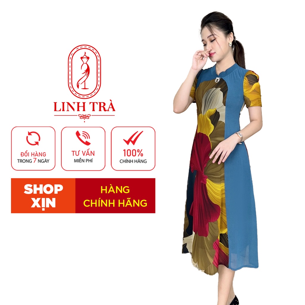 (TM 1245) Trẻ Trung Thiết Kế Trang Nhã Thanh Lịch Bigsize Đi Làm Đi Tiệc Cho Bà Cho Mẹ U50