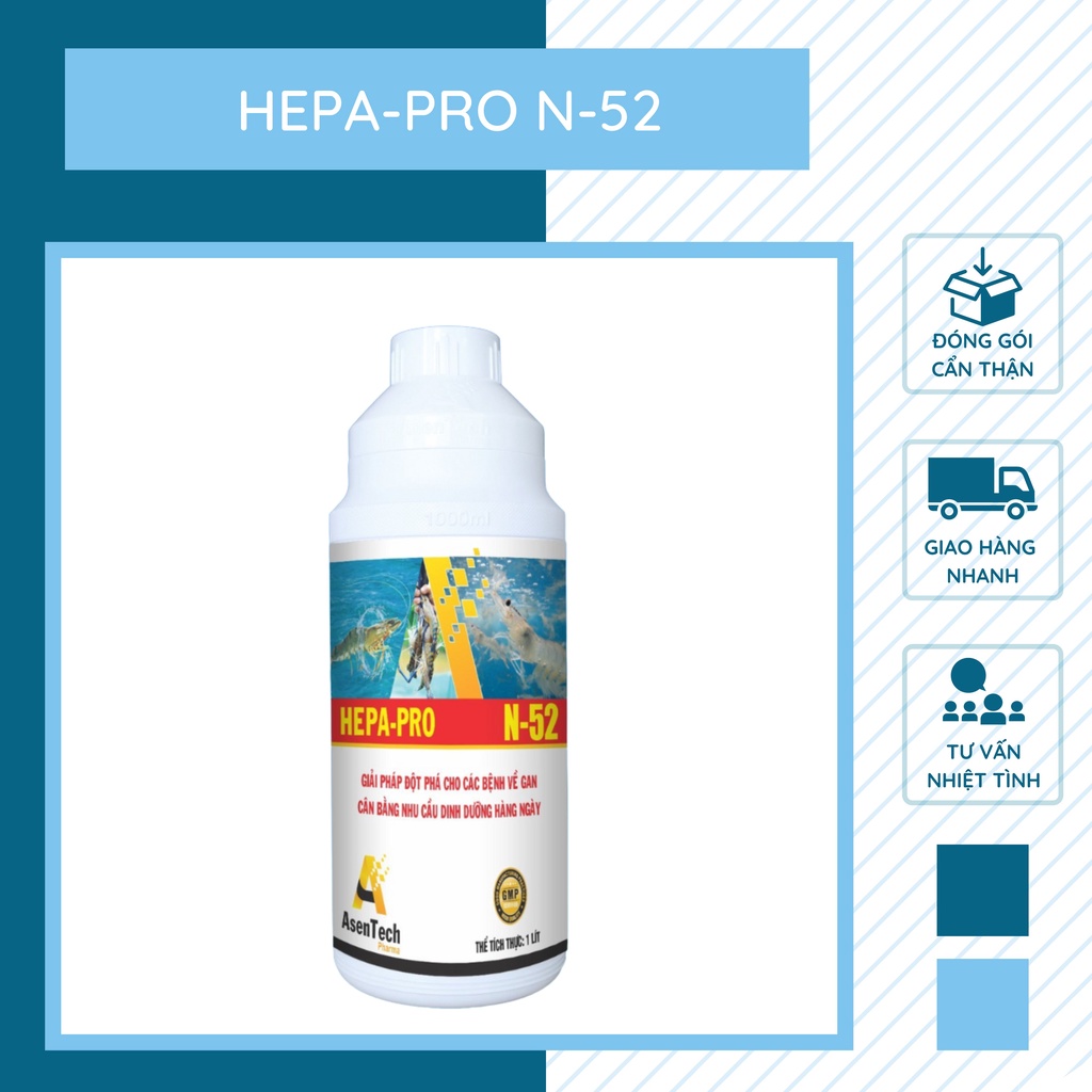Men Vi Sinh HEPA-PRO N-52 Giải Pháp Đột Phá Cho Các Vấn Đề Về Gan Cân Bằng Nhu Cầu Dinh Dưỡng Dung Tích 1 Lít