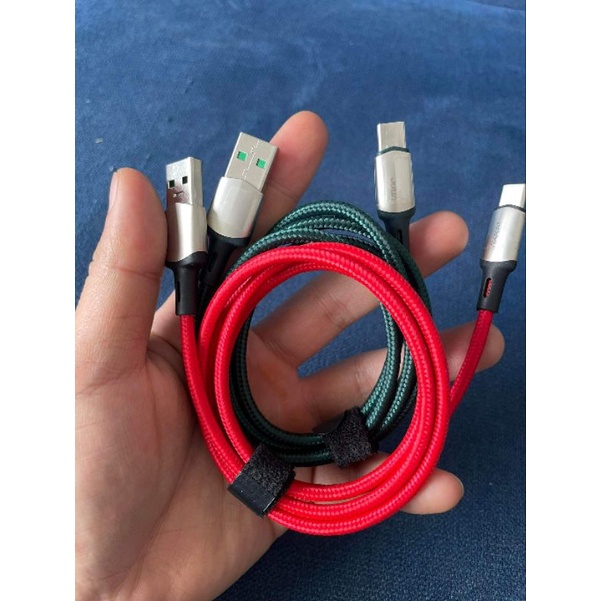 Cáp sạc nhanh, siêu bền Baseus Cafule Type C VOOC Cable cho OPPO/Samsung/Huawei/ Xiaomi