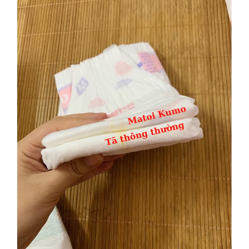Tã Dán Cao Cấp MATOI KUMO Xuất Xứ Nhật Bản Thấm Hút Tối Đa, Siêu Mỏng, Bề Mặt Thoáng Khí size M56 cho bé 6~11kg
