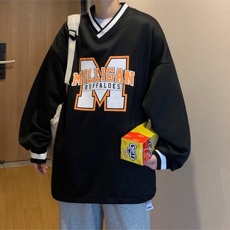 v neck sweater hàn quốc unisex áo len thời trang áo dài tay áo sweater form rộng tiếng Nhật áo sweater nỉ fashion áo nỉ sweater nữ