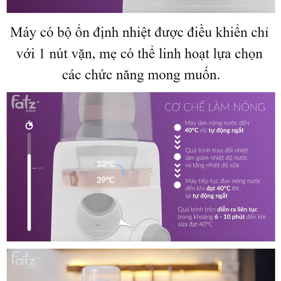 Máy Hâm Sữa Và Tiệt Trùng Fatz Baby Mono 2 - Mono 6 -FB3001TN -CHÍNH HÃNG