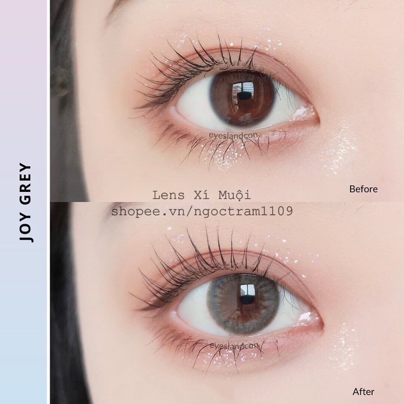 Lens mắt màu xám tây giãn ít Joy 0 độ