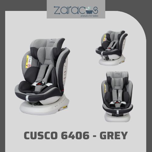 Ghế ngồi ô tô xoay 360 độ cho bé Zaracos Cusco 6406 Isofix Grey – Zaracos Việt Nam