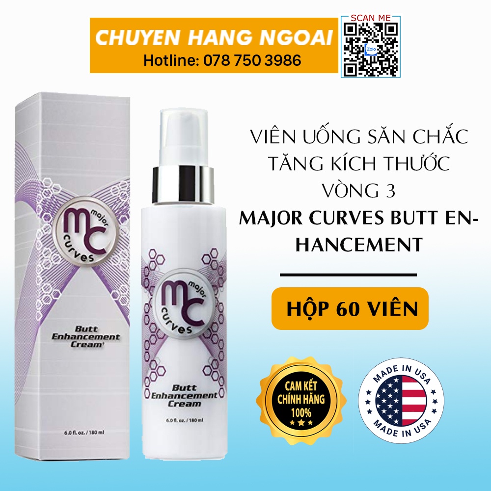 Viên Uống Tăng Vòng 3 Major Curves Butt Enhancement 60 Viên