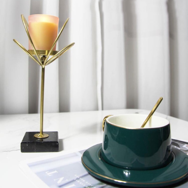 Giá Đỡ Bằng Sắt Hình Tròn Màu Vàng Sáng Tạo Dùng Trang Trí