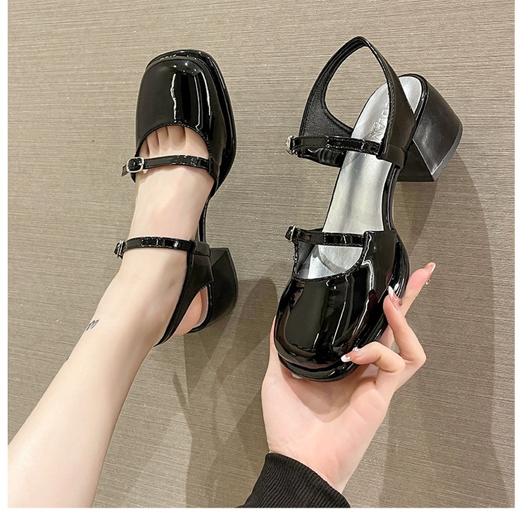 Giày Sandal Mũi Vuông Đế Vừa Chống Trượt Thời Trang Mùa Hè 2023 Cho Nữ giày lolita
