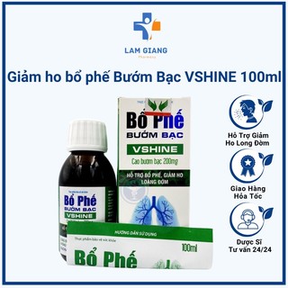 Siro bổ phế bướm bạc Vshine 100ml