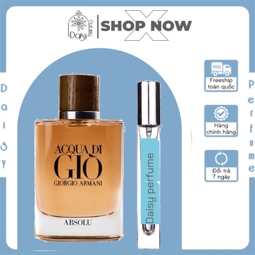 ⁻ᴰᵃᶦˢʸ⁻ Nước Hoa Nam Acqua di Gio Absolu Giò Nâu Chai 10ml