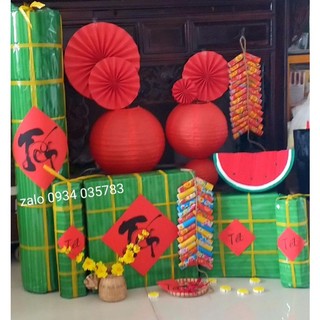 Bánh chưng bánh tét 40cm trang trí tết cổ truyền
