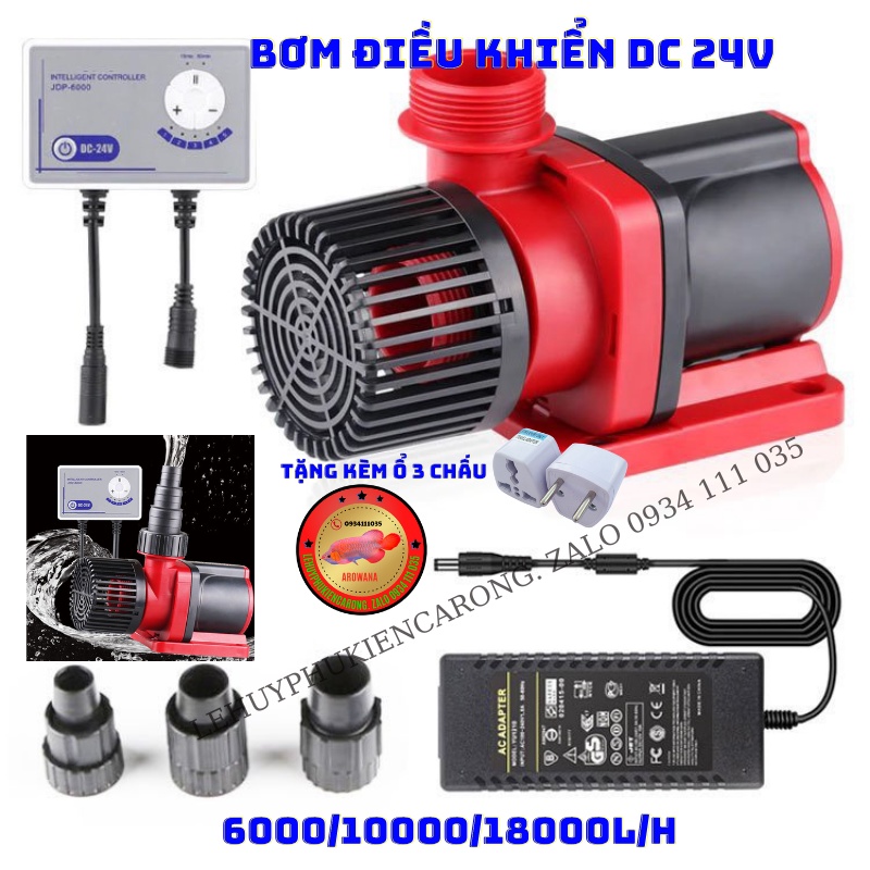 Bơm Bể Cá Điều Khiển SunSun DC 24V Chống Giật , Chống Nhiễm Điện Có Bảng Điều Khiển DJP6000 12000 18000L/h