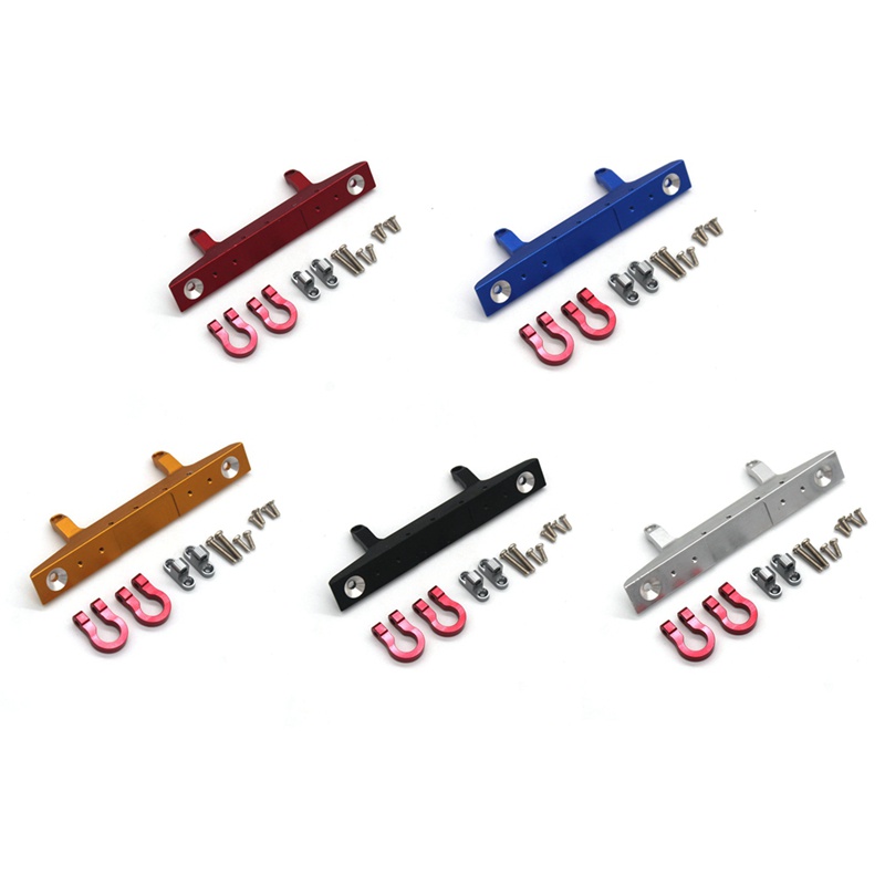 Bộ Cản Trước Bằng Kim Loại Màu Xanh Dương Kèm Móc Kéo Cho Xe Hơi Điều Khiển Từ Xa FMS FCX24 1 / 24