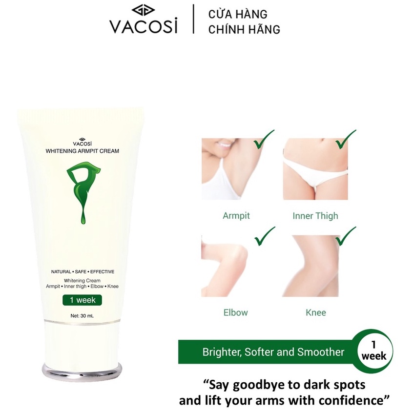 Kem Dưỡng Trắng Nách VACOSI 30ML - Giảm SỐC Khi Mua 2 Sản Phẩm