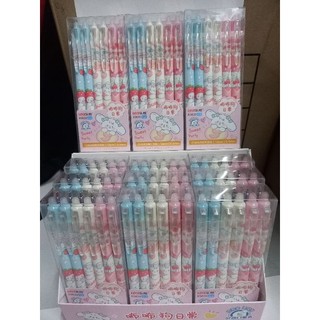 Hộp 12 cây bút gel bấm bôi xóa được, mực xanh