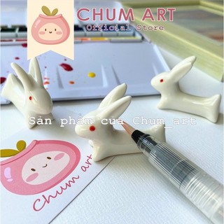 Chum Art -Gác cọ sứ thỏ đáng yêu