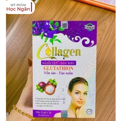 Collagen Măng Cụt Đậu Biếc Zenpali chính hãng hộp 30 gói Myphamhocngan1 | BigBuy360 - bigbuy360.vn