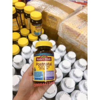 Viên Uống Postnatal Nature Made Multi+Dha dành cho phụ nữ sau sinh và cho con bú hộp 60 viên.
