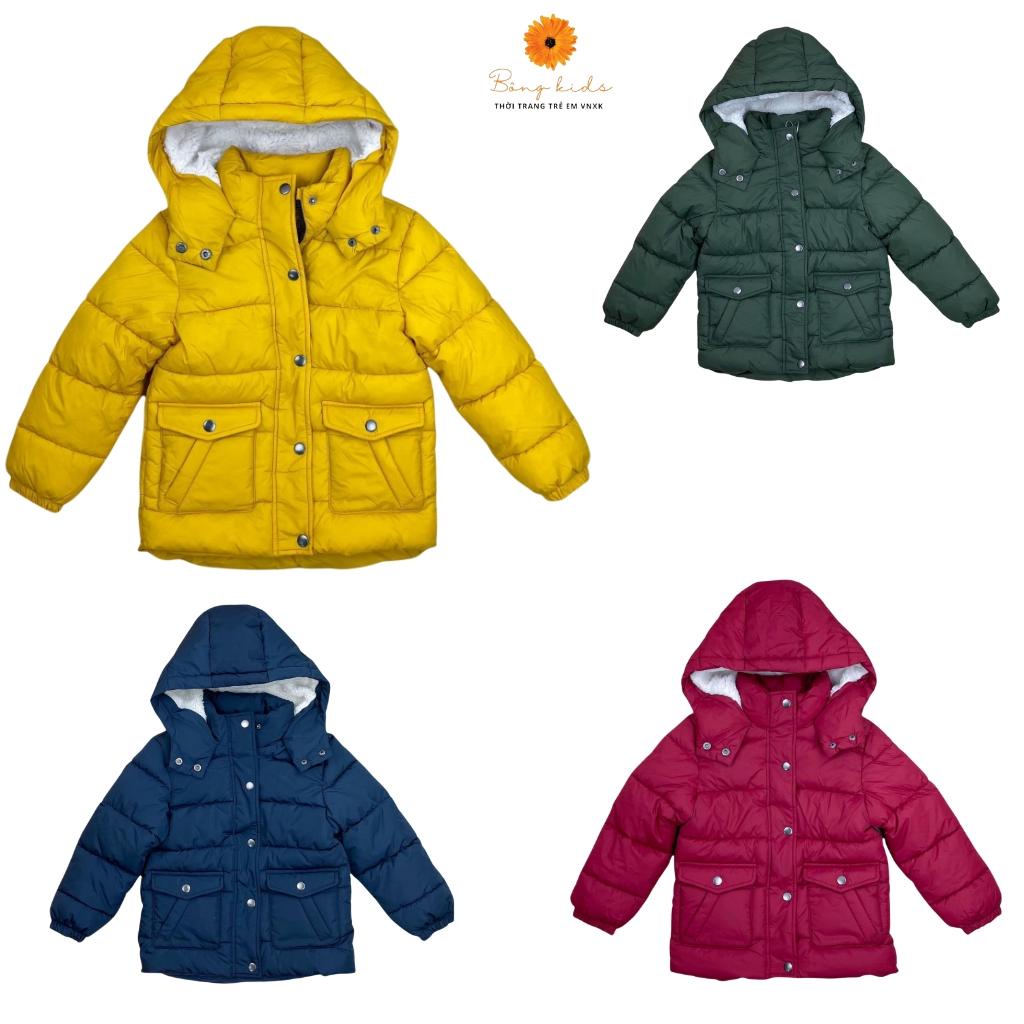 Áo khoác bé trai, áo khoác trẻ em xuất dư, chất phao dày ấm, size 5/6-13/14 tuổi - BONGKIDS